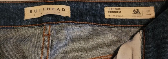 Bullhead Denim High Rise Skinniest Jeans Size 5 Womens Blue Skinny Jeggings - Picture 3 of 3